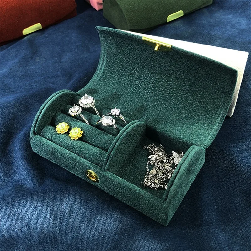 Travel Jewelry Organizer | Solid Color Portable Jewelry Storage Box – Exquisite Travel Jewelry Bag with Suede Surface, Compact Jewelry Box Organizer for Rings, Necklaces, Earrings, and Small Accessories, Ideal for Travel and Everyday Use 13