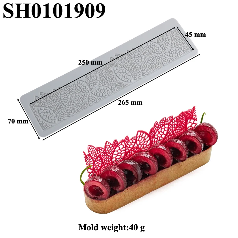 Silicone Lace Mat Butterfly and Leaf Pattern, Sugarcraft Cake Decorating Mold Pad, Flexible Silicone Fondant Mat for DIY Chocolate, Cookies, Candy, Cupcakes, Desserts, Baking Tools, Reusable Non-Stick