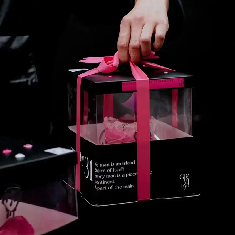 7 Inch Transparent Cake Box, Large Birthday Cake Packaging Boxes with Clear Window, DIY Baking Dessert Boxes for Cakes, Cupcakes, Pastries, Flower Gift Packaging for Wedding Christmas Baby Shower Party Supplies 9