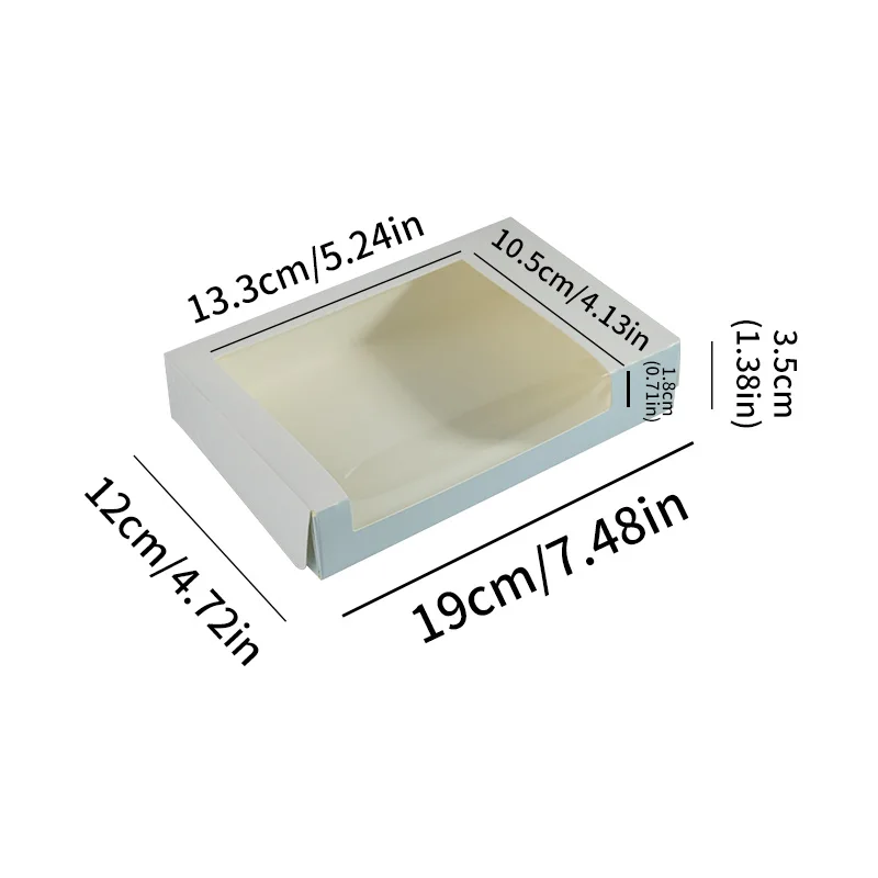 10Pcs Pure Color Foldable Cake Boxes with Clear Window, Bakery Pastry Boxes for Cupcakes, Chocolates, Muffins, Cookies, Wedding Birthday Baby Shower Party Favor Gift Packaging Paper Dessert Containers - 图片 7