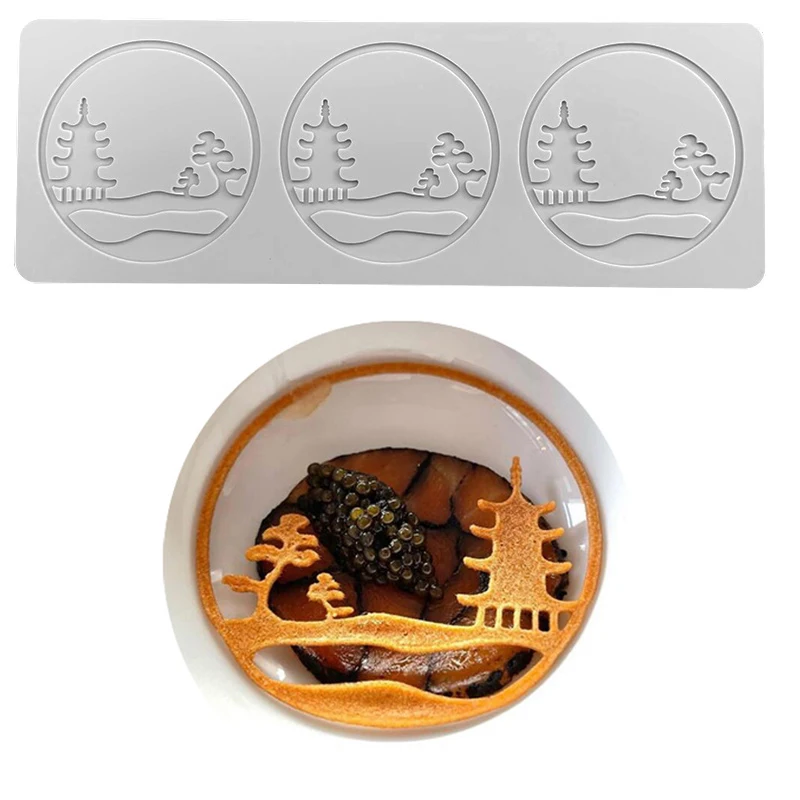 Chinoiserie Pavilion Swan Flower Leaf Lace Silicone Mold DIY Sugar Pad Thin Chocolate Crisp Cake Decoration Fondant Baking Mould for Elegant Cupcake Cookie Pastry Craft Kitchen Tools - 图片 4