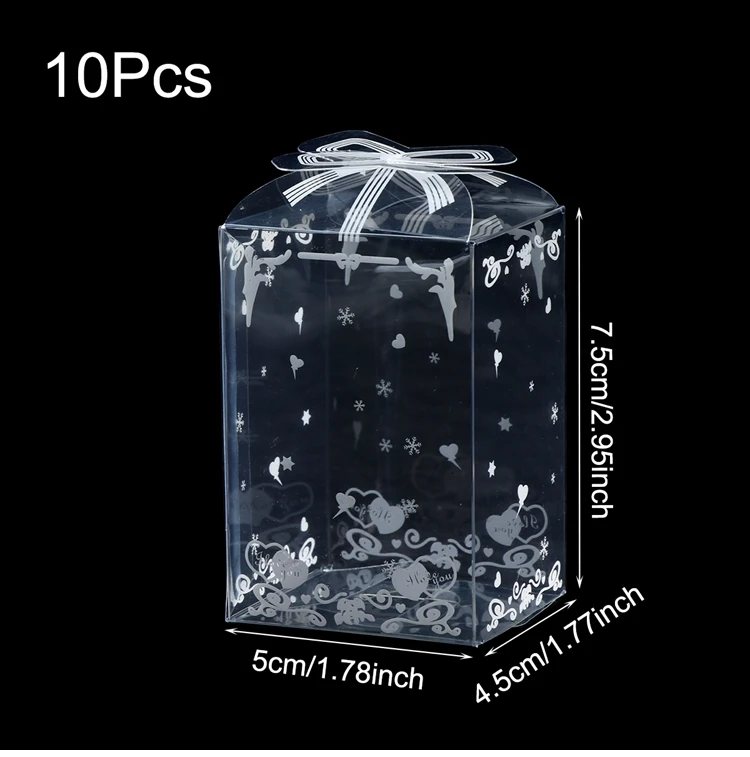 10pcs Transparent PVC Packing Boxes for Birthday, Wedding, Valentine, and Party Favors, Chocolate Cake Packaging Gift Boxes for Desserts, Birthday Party Supplies and Gift Presentation - 图片 10