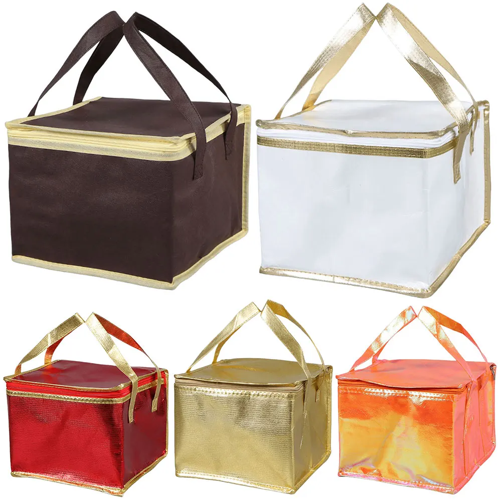 Food Pizza Delivery Insulated Bag – Waterproof Thermal Cooler Tote for Hot or Cold Meals, Camping, Food Storage, Reusable Foil Insulated Lunch Bag, Portable Meal Carrier for Work, School, Picnic 5