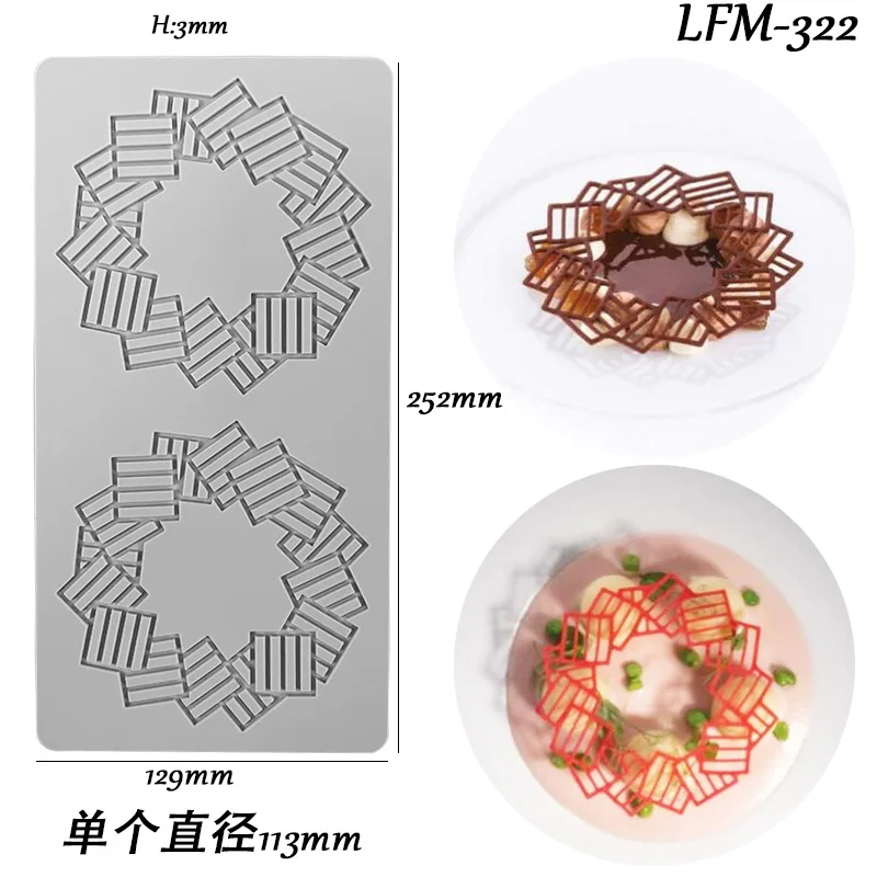 Leaf Flower Wreath Lace Silicone Mold Fondant Cake Sugarcraft Mould Chocolate Candy Dessert Tray Decoration Tools Pastry Baking Supplies Cupcake Topper Resin Soap Wax Melt DIY Craft Accessories - 图片 10