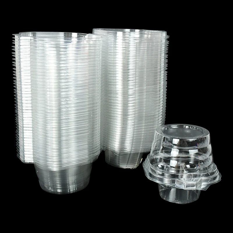 20/50Pcs Individual Cupcake Boxes Clear Muffin Cake Dessert Holders with Dome Lids, Transparent Pastry Containers for Birthday Party Wedding Favor Gift Packaging and Event Decoration Supplies