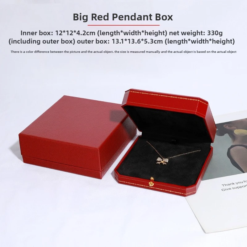 Luxury Travel Jewelry Bag 🎁 – Red Fashion Storage for Watches, Necklaces, Earrings, Rings, Pendants, Bracelets, Gift Collection Box, No Logo, Ideal for Travel & Display