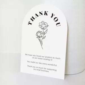 30pcs “Thank You for Supporting My Small Business” Greeting Cards – Appreciation Cards on Premium Cardstock for Sellers, Customer Thank You Notes, Merci Cards, Gift Enclosures & Personalized Messages