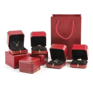 Luxury Travel Jewelry Bag 🎁 – Red Fashion Storage for Watches, Necklaces, Earrings, Rings, Pendants, Bracelets, Gift Collection Box, No Logo, Ideal for Travel & Display