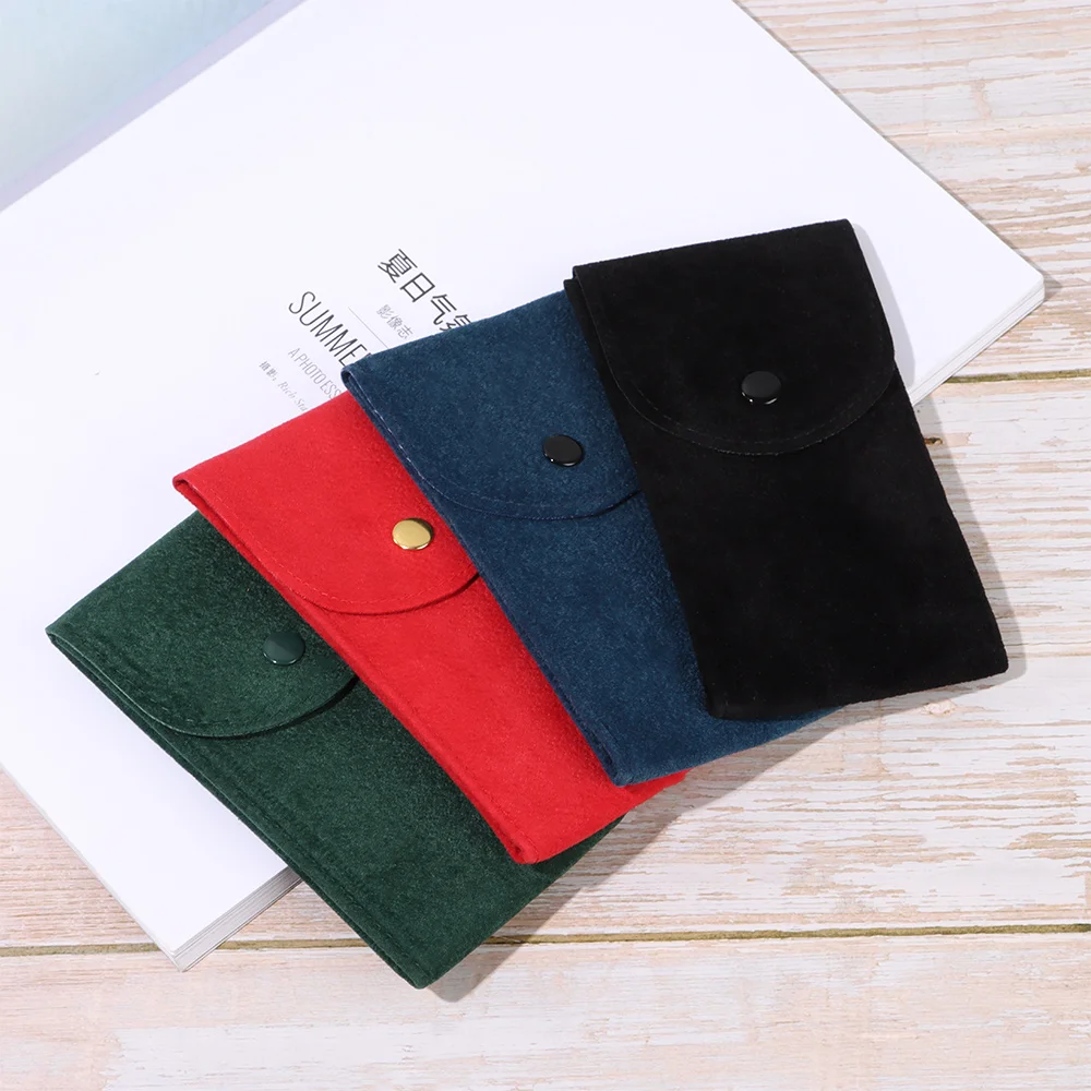 Travel Watch Case | Flannelette Watch Storage Bag, Velvet Snap Packaging Pouch Anti-Dust Watch Protection Case, Soft Compression Velvet Bag for Watch Collection Gift Packaging Accessories (Red/Green/Blue/Black/Grey/Pink/Light Blue) 6