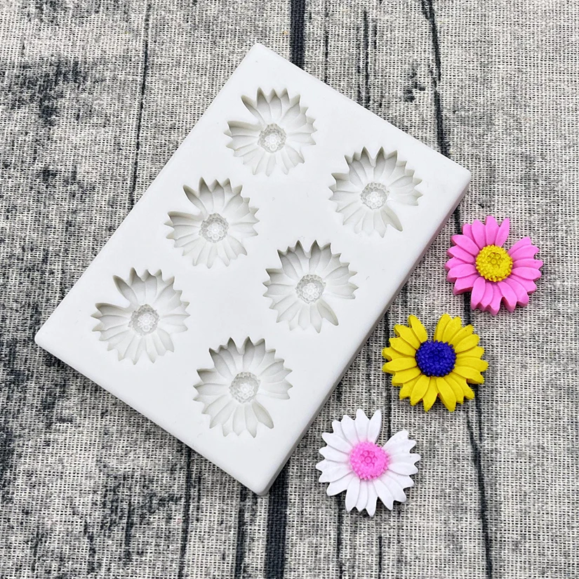 Mini Rose Camellia Daisy Flower Silicone Mold for Sugarcraft Cookie Cupcake Chocolate Baking Fondant Cake Decorating Tools DIY Pastry Dessert Decoration Kitchen Craft Tray - 图片 9