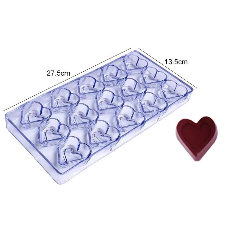 Chocolate Mold 3D Polycarbonate Transparent Plastic Kitchen Baking Tools for DIY Pastry, Candy, and Desserts, Multiple Styles Polycarbonate Chocolate Molds for Home Baking, Party Treats, and Creative Pastry Making