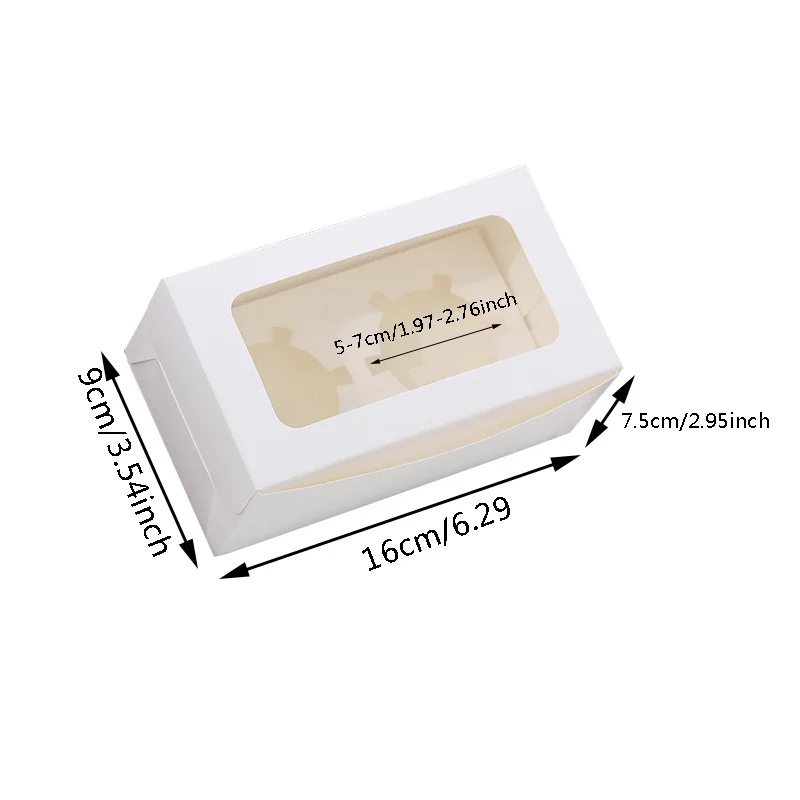 10PCS Cupcake Boxes with 2/4 Holes, Clear Window Cake Holder, Perfect for Wedding, Birthday, Baby Shower, Holiday Parties, and Special Occasion Packaging, Ideal for Cupcakes, Pastries, and Desserts Storage