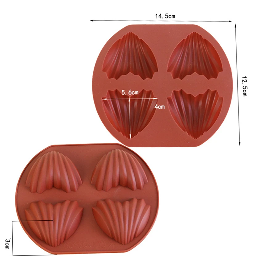 Shell Madeleine Cake Mold Silicone Baking Tool for DIY Cakes, Cookies, Chocolates, and Desserts, Shell-Shaped Non-Stick Flexible Mold for Home Baking, Party Treats, and Creative Kitchen Accessories