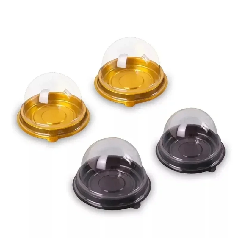 50pcs Mini Muffin Cake Box Container Trays Transparent Mooncake Dome Pastry Baking Packaging Box for Wedding Party Dessert Supplies Gift Favor Party Accessories - 图片 2