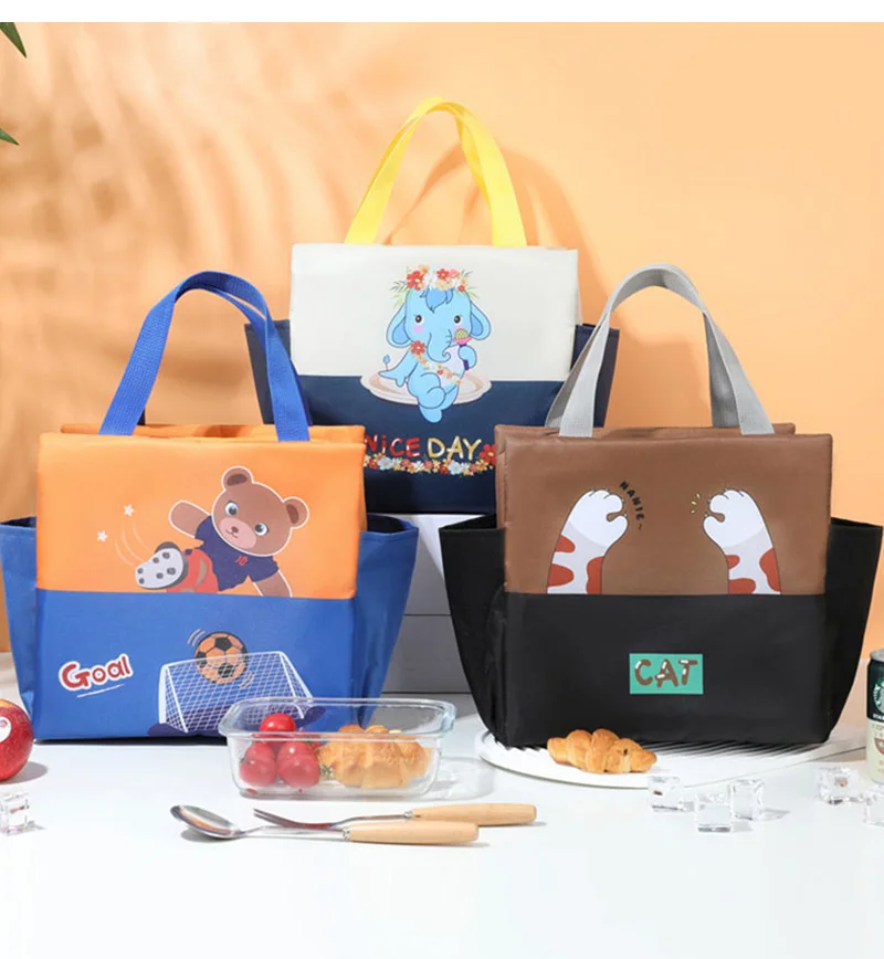 Cartoon Children Lunch Bags, Cute School Lunchbox Tote for Girls and Boys, Thermal Insulated Lunch Bag for Kids, Large Capacity Picnic Food Carrier, Reusable Kids Meal Bag Cartoon Children Lunch Bags, Cute School Lunchbox Tote for Girls and Boys, Thermal Insulated Lunch Bag for Kids, Large Capacity Picnic Food Carrier, Reusable Kids Meal Bag