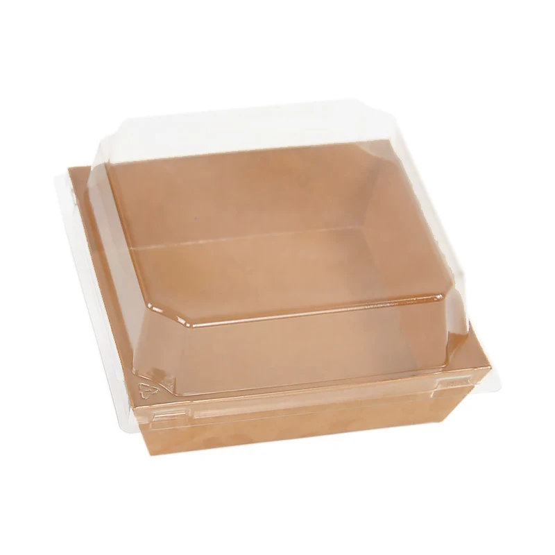 5Pcs White Kraft Paper Square Cake Boxes with Clear Window, Portable Bakery Gift Boxes for Cookies Pastry Muffins Handmade Crafts, Wedding Birthday Party Favor Packaging Supplies - 图片 7