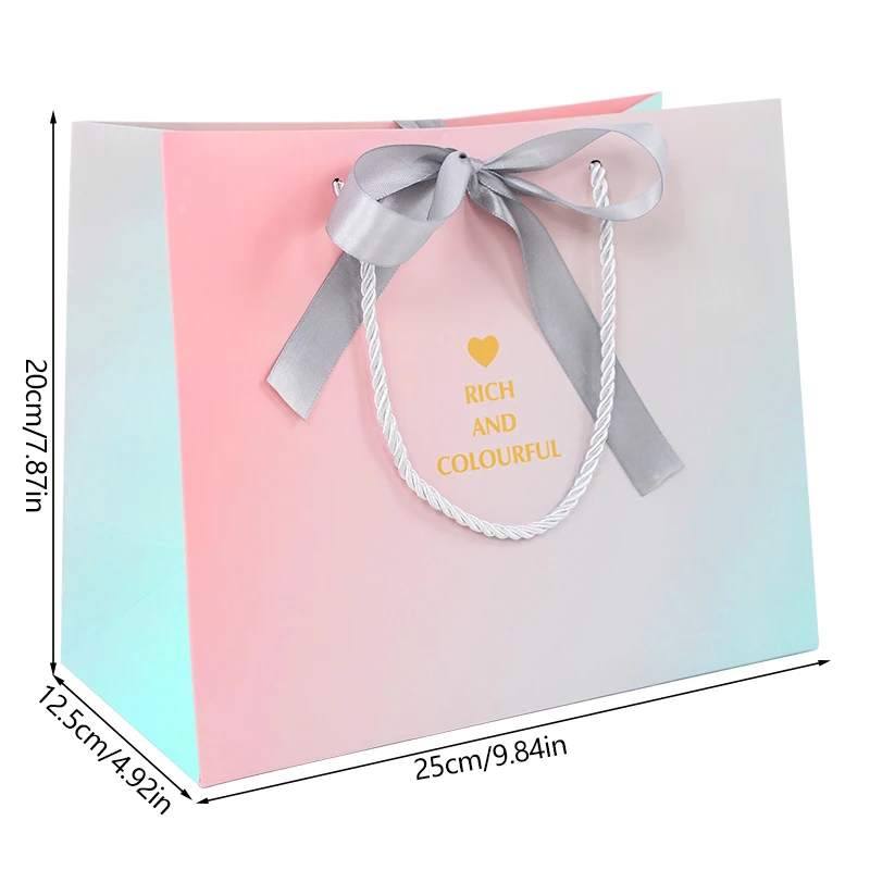 18/25cm Large Gift Bag Snack Cookie Candy Packing Bag Birthday Wedding Party Decoration Gift for Guests Baby Shower Supplies, Reusable Premium Paper Bags with Handles for Bakery, Souvenir, Retail, Geschenkverpackung, Bolsa de Regalo - 图片 10