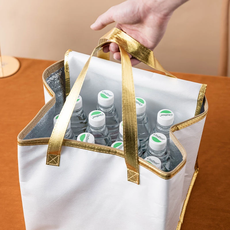 6/8/10 Inch Foldable Large Cooler Bag – Portable Insulated Cake and Food Thermal Box with Ice Pack, Waterproof Lunch Bag for Delivery, Picnic, Office, Reusable Food Carrier for Cakes, Meals, Drinks - 图片 4