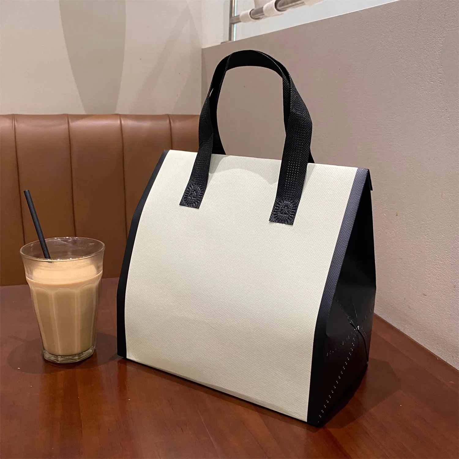 10pcs Pink Non-Woven Insulated Tote Bags – Reusable Fabric Pouches for Food, Drinks, Lunch, Grocery, Delivery, Picnic, Keep Warm or Cold, Portable Thermal Storage Carrier for Work, School, Travel - 图片 26