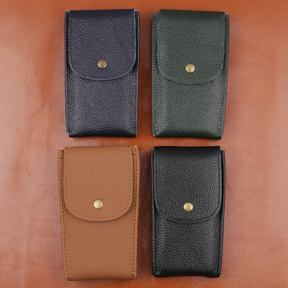 Travel Watch Organizer | Handmade Genuine Leather Watch Box Bracelet Storage Bag Portable Jewelry Organizer Leather Travel Pouch Protective Watch Packaging Case for Men Women Wristwatch Gift 6