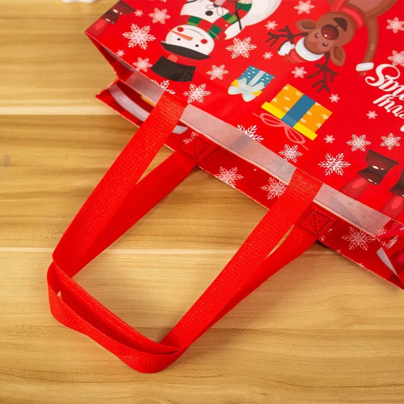 1–20PCS Reusable Non-Woven Christmas Gift Bags with Handles | Waterproof Holiday Tote Bags for Presents, Candy, Party Supplies, Decorations & Christmas Ornaments Packaging 4