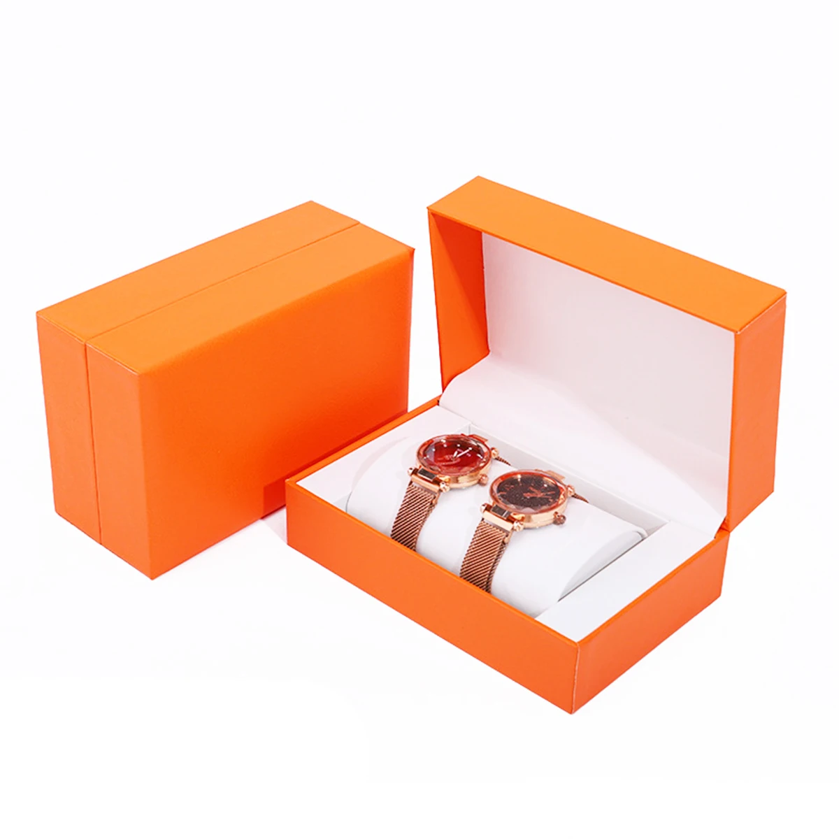 PU Leather Single Watch Gift Box with Soft Pillow, Luxury Wristwatch Display Case Organizer for Men, Protective Watch Storage Holder, Elegant Packaging Box for Birthday, Anniversary, Business Gift - 图片 7