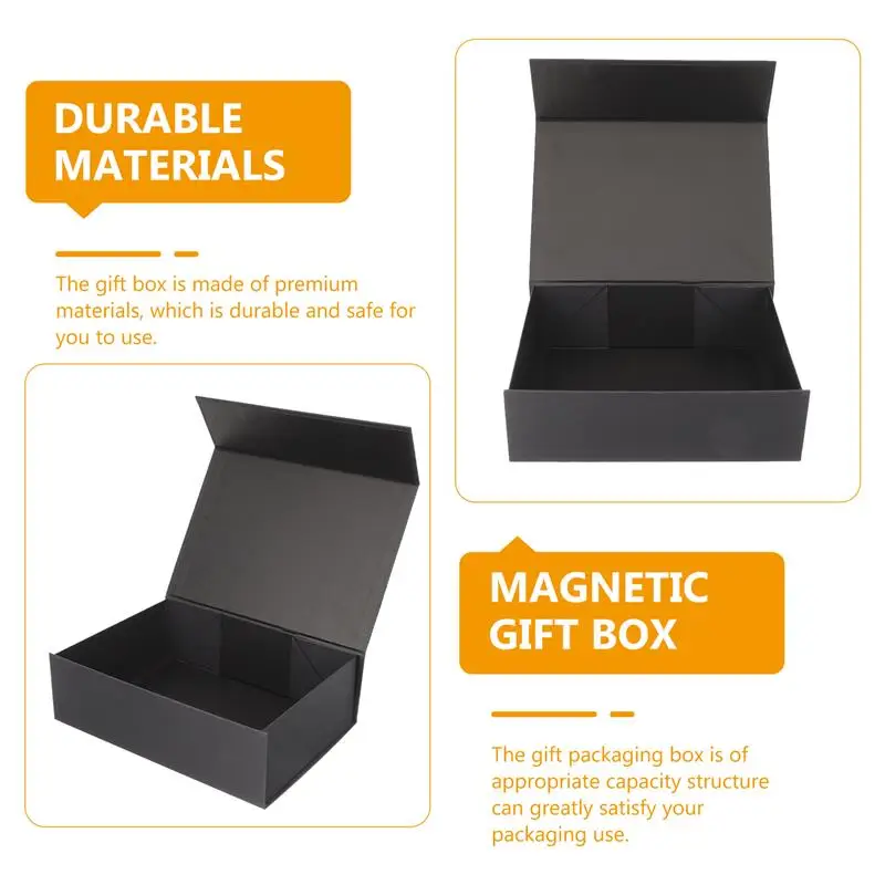 1Pc Magnetic Closure Gift Box with Lid, Collapsible Cardboard Packaging Box for Jewelry, Wedding, Party, Birthday, Bridesmaid, Anniversary, Holiday Gift Wrapping, Elegant Foldable Storage Box for Presents - 图片 4