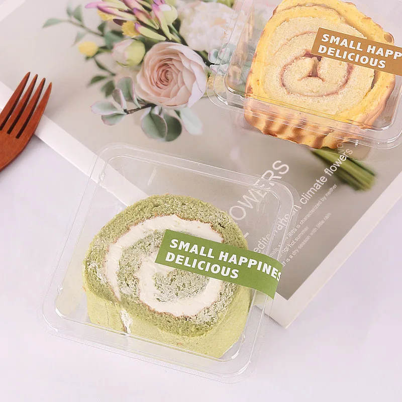 50Pcs Transparent Square Cake Packaging Boxes, Swiss Dessert Mousse Containers, Clear Plastic Cupcake and Pastry Holders, Food-Safe Dessert Boxes for Weddings, Birthdays, Parties, and Bakery Supplies
