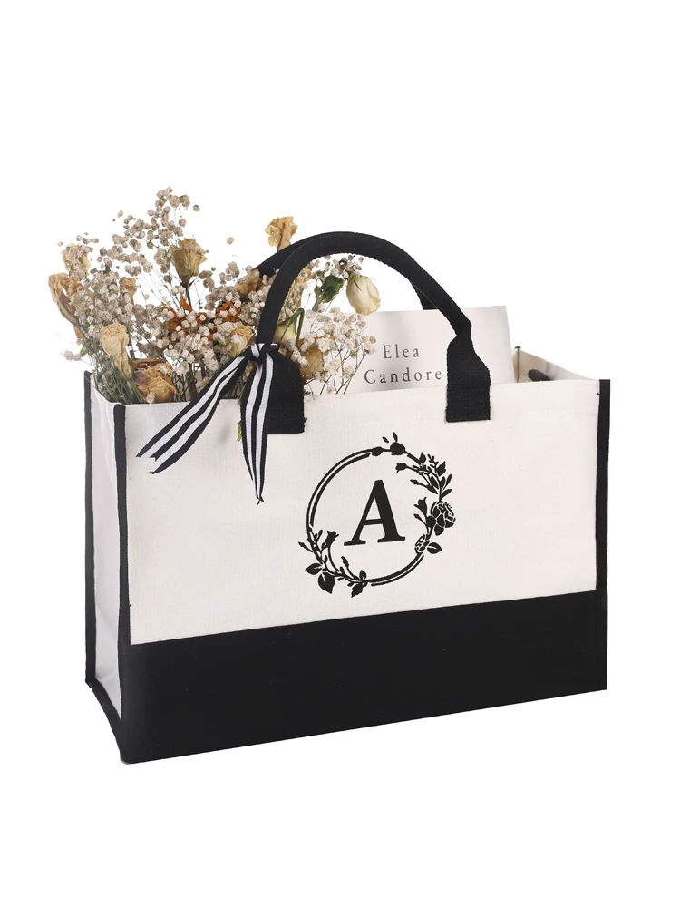 Customized Tote Bag – Large Capacity Women's Handbag with Print Letter Logo, Two-Sided Personalized Brand Canvas Cotton Linen Bag, Unique and Stylish Daily Tote Bag for Shopping, Work, and Travel Customized Tote Bag – Large Capacity Women's Handbag with Print Letter Logo, Two-Sided Personalized Brand Canvas Cotton Linen Bag, Unique and Stylish Daily Tote Bag for Shopping, Work, and Travel