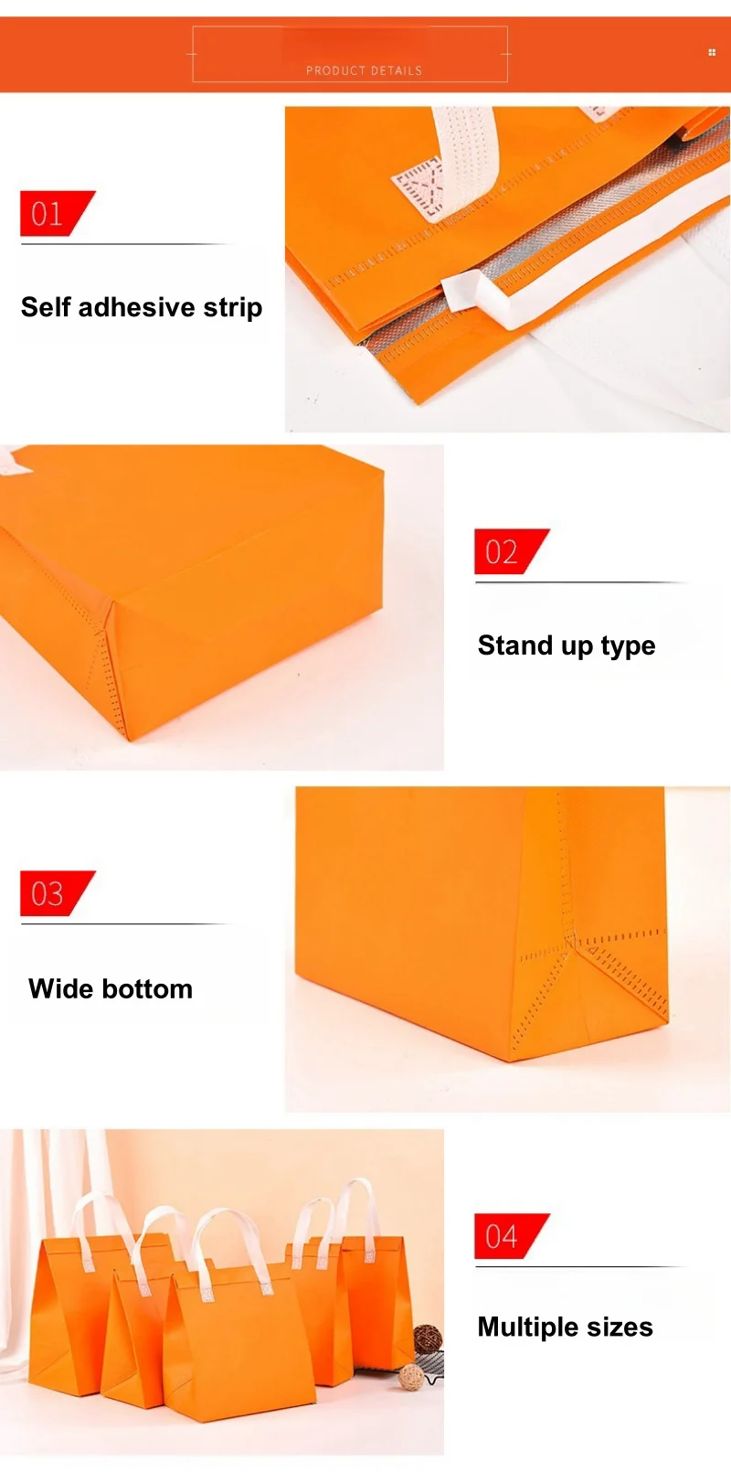 10pcs Non-Woven Insulated Tote Bags – Portable Reusable Fabric Pouches for Food, Cake, Drinks, and Snacks, Thermal Carrier Keeps Hot or Cold, Perfect for Delivery, Picnic, Grocery, Work, School 5