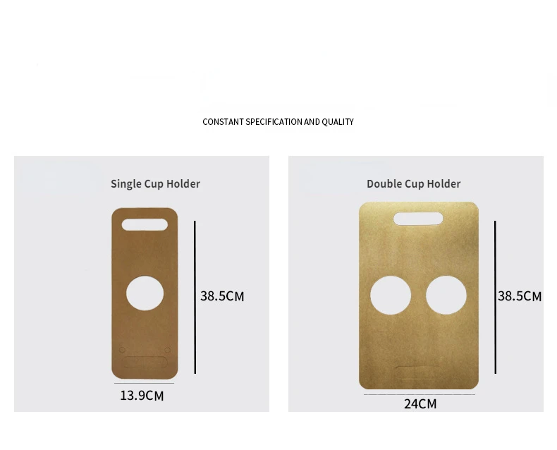 10 Pcs Portable Kraft Paper Cup Holder Takeaway Coffee Milk Tea Arc Cups Carry Creative Disposable Plastic-Free Beverage Packaging Bag Coffee Cup Carrier undefined