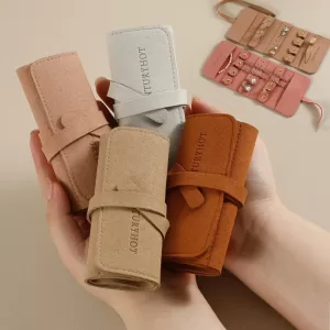 Travel Jewelry Organizer | Foldable Jewelry Roll Organizer – Convenient Jewelry Storage Bag, Travel Cosmetic Organizer, Jewelry Display and Folding Organizer for Earrings, Rings, Necklaces, and Small Accessories