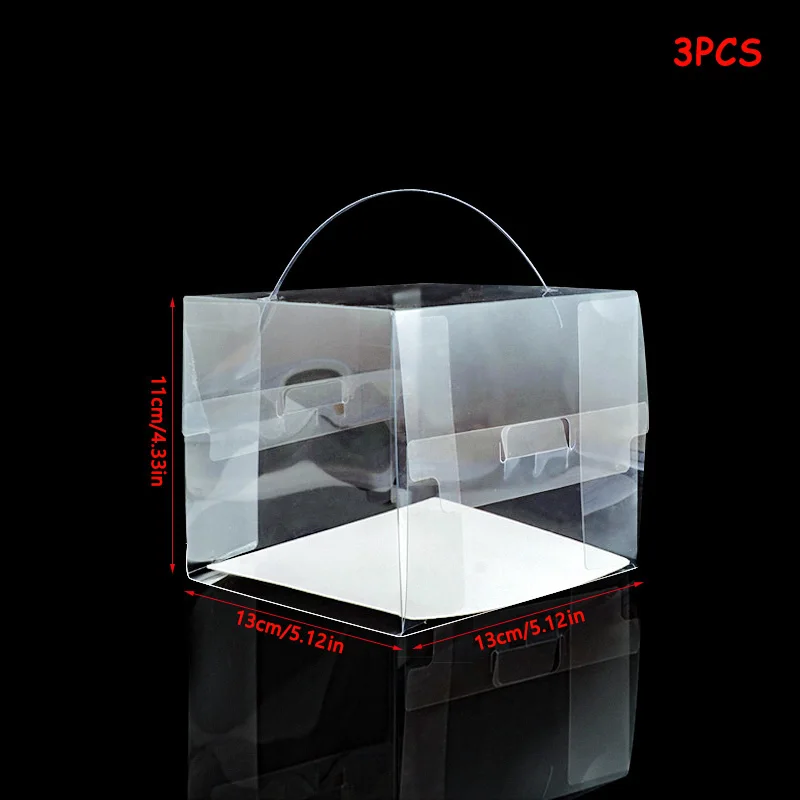 2/3/4/5/6 Inch Clear Cake Bakery Boxes with Handle, Portable Gift Display Boxes for Desserts, Mousse, Cupcakes, Pastries, Birthday, Wedding, Holiday Cake Packaging, Party Dessert Holder, Bakery Gift Packaging Supplies - 图片 9