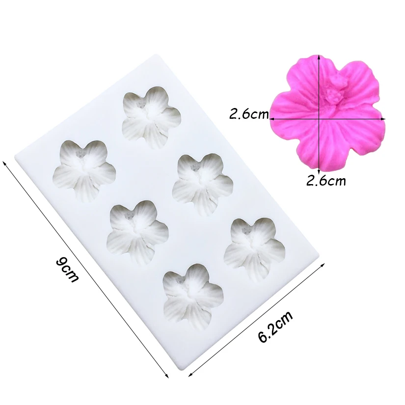 Mini Rose Camellia Daisy Flower Silicone Mold for Sugarcraft Cookie Cupcake Chocolate Baking Fondant Cake Decorating Tools DIY Pastry Dessert Decoration Kitchen Craft Tray