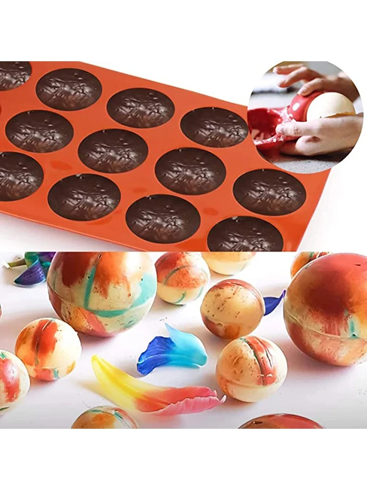 1pc Semi-Sphere Silicone Cake Mold for Chocolate, Ice Cream, Jelly, Pudding, and Rice Ball Baking, Flexible Non-Stick DIY Dessert Mold for Home Baking, Party Treats, and Creative Sweet Creations 1pc Semi-Sphere Silicone Cake Mold for Chocolate, Ice Cream, Jelly, Pudding, and Rice Ball Baking, Flexible Non-Stick DIY Dessert Mold for Home Baking, Party Treats, and Creative Sweet Creations