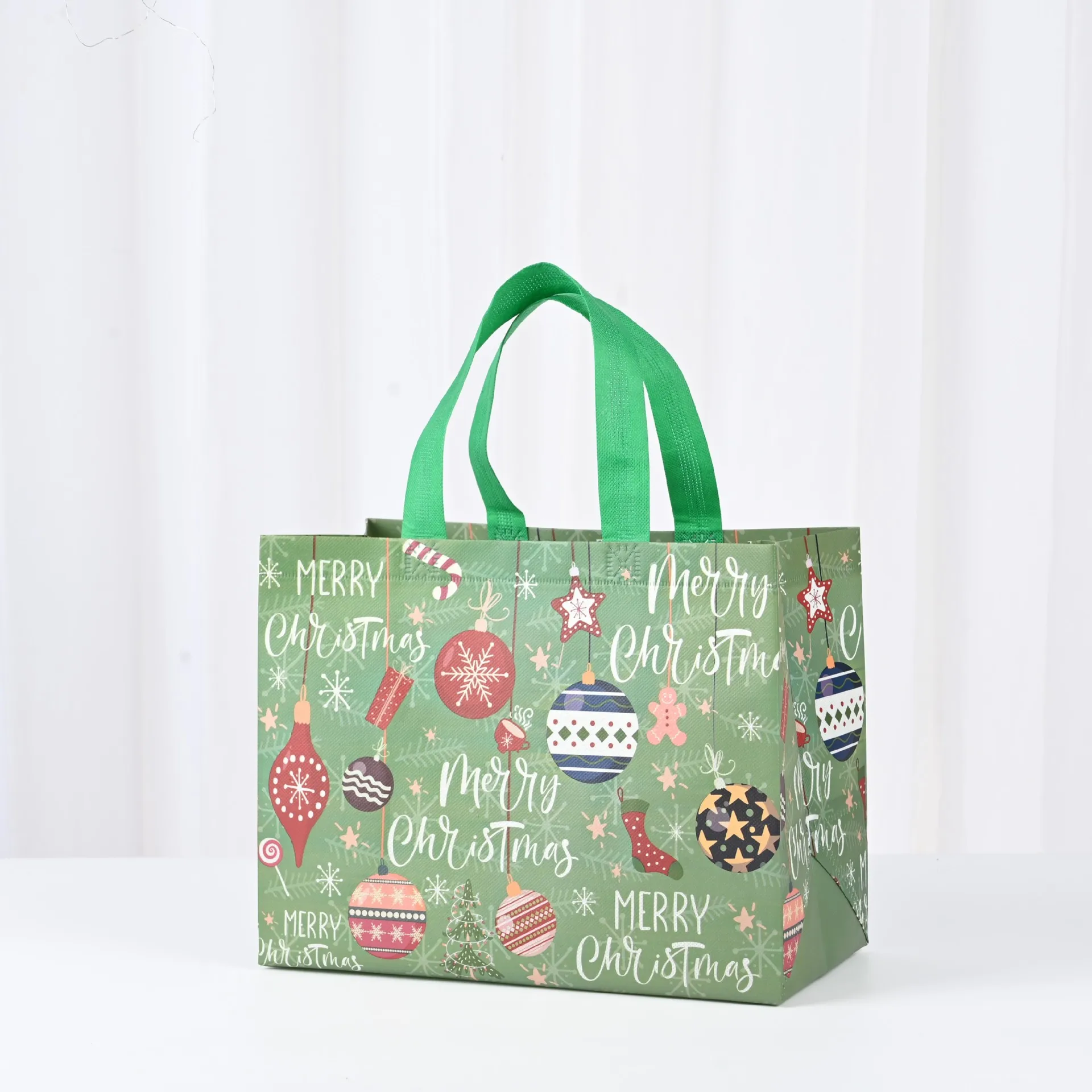New Plaid Christmas Candy Gift Bags | Cute Santa Claus & Snowman Pattern Non-Woven Handbag | Waterproof Reusable Holiday Gift Packaging Tote for Xmas Party Supplies Decorations - 图片 23