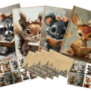 50PCS Card Sticker & Envelope Set – DIY Holiday Flag Crafts, Scrapbooking Supplies, Postcard & Greeting Card Decoration, Journal Album Stickers, Paper Craft Kit for Kids, Students, Teachers, Party Favors, Gift Packaging