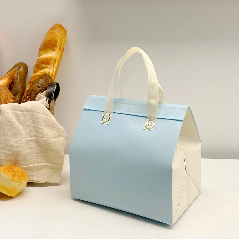 10pcs Pink Non-Woven Insulated Tote Bags – Reusable Fabric Pouches for Food, Drinks, Lunch, Grocery, Delivery, Picnic, Keep Warm or Cold, Portable Thermal Storage Carrier for Work, School, Travel - 图片 13