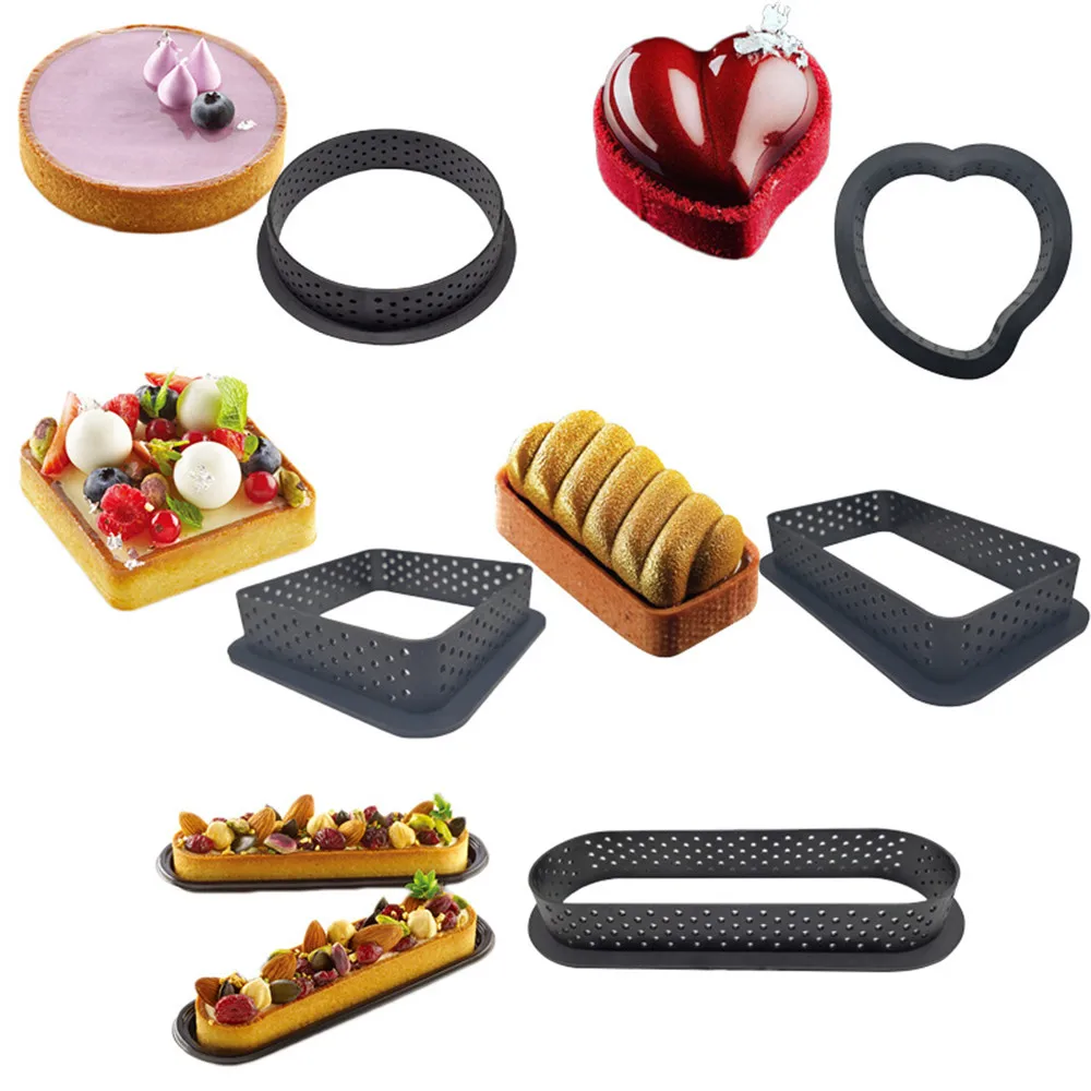 5-20pcs Perforated Plastic Tart Ring Molds for DIY French Fruit, Mousse, and Cake Desserts, Circular Pastry Cutter, Kitchen Baking Tool for Professional Dessert Presentation and Creative Home Baking 5-20pcs Perforated Plastic Tart Ring Molds for DIY French Fruit, Mousse, and Cake Desserts, Circular Pastry Cutter, Kitchen Baking Tool for Professional Dessert Presentation and Creative Home Baking