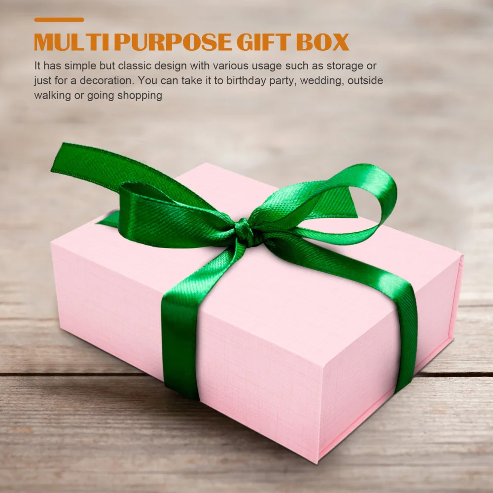 1Pc Magnetic Closure Gift Box with Lid, Collapsible Cardboard Packaging Box for Jewelry, Wedding, Party, Birthday, Bridesmaid, Anniversary, Holiday Gift Wrapping, Elegant Foldable Storage Box for Presents 6