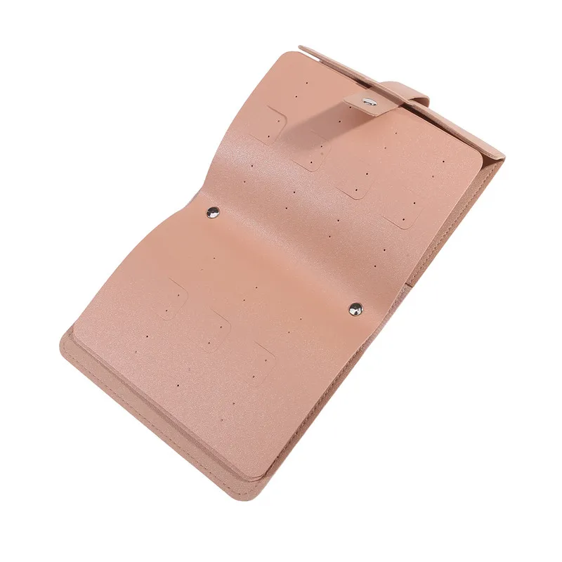 Travel Jewelry Organizer | 1PC PU Leather Ear Stud Storage Bag, Multi-Layer Jewelry Organizer, Book-Type Storage Bag for Earrings, Rings, Necklaces, and Small Jewelry Accessories, Compact Jewelry Case for Travel and Home Use