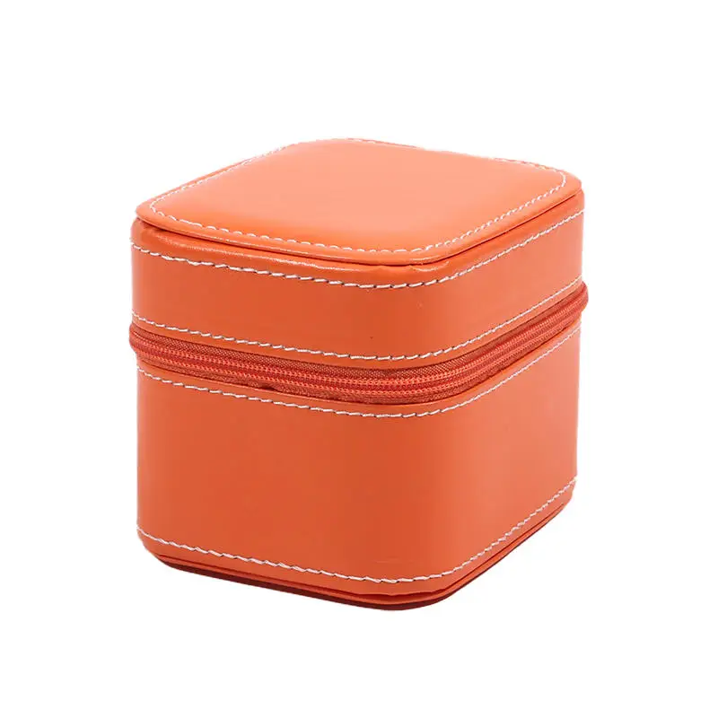 Travel Watch Case ⌚ Single Watch Case – Leather Watch Travel Case with Removable Cushion – Portable Square Jewelry Storage Organizer Box for Wristwatch and Smartwatch Protection 20