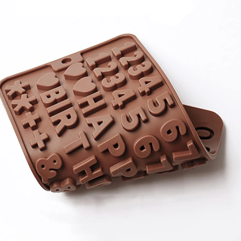 2 Pieces Chocolate and Letter-Shaped Silicone Mold – Kitchen Baking Utensils for DIY Cake, Biscuits, Ice Cubes, Chocolate, Candy, Resin, Fondant, Pastry, and Creative Dessert Decorations 2 Pieces Chocolate and Letter-Shaped Silicone Mold – Kitchen Baking Utensils for DIY Cake, Biscuits, Ice Cubes, Chocolate, Candy, Resin, Fondant, Pastry, and Creative Dessert Decorations