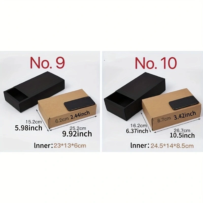 10pcs Transparent PVC Window Kraft Paper Package Boxes, Clear Dessert Drawer Box for Wedding Birthday Party Cookies Candy Cakes Exquisite Gift Packaging Display DIY Favor Storage Supplies 2