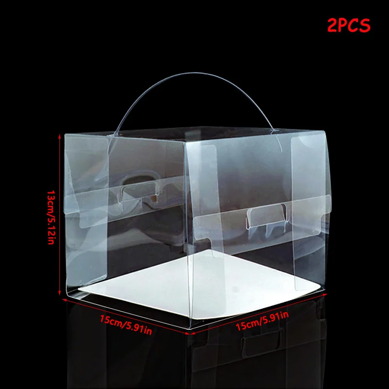 2/3/4/5/6 Inch Clear Cake Bakery Boxes with Handle, Portable Gift Display Boxes for Desserts, Mousse, Cupcakes, Pastries, Birthday, Wedding, Holiday Cake Packaging, Party Dessert Holder, Bakery Gift Packaging Supplies - 图片 12
