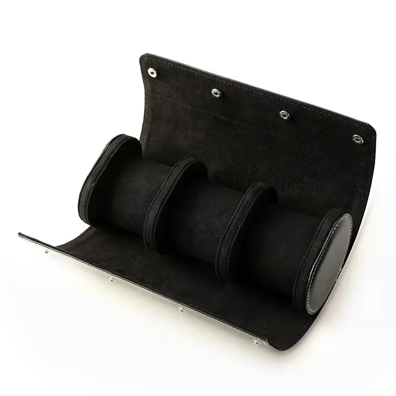 Travel Watch Organizer | PU Leather Watch Case Travel Storage Bag, Classic Watch Pouch Organizer, Prevents Scratching & Oxidation, Portable Leather Watch Box for Travel and Display Packaging - 图片 4