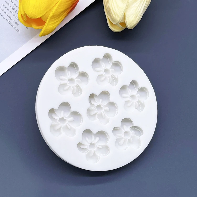 Flower Rose Silicone Mold for Resin Craft Fondant Chocolate Candy Sugarcraft Baking Mould Cake Decorating Tools Pastry Dessert Tray Cupcake Topper DIY Soap Wax Melt Clay Handmade Accessories - 图片 4
