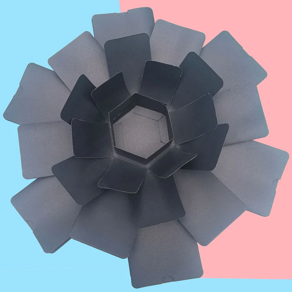 Hexagonal DIY Explosion Gift Box with Photo Album – Handmade Creative Cardboard Box for Valentine's Day, Wedding Proposal, Anniversary, Birthday, Personalized Memory Keepsake, Surprise Present 8