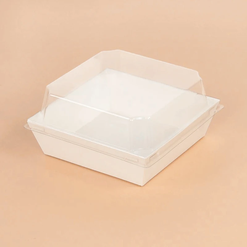 5/10PCS Kraft Paper Cake Dessert Boxes with Clear Window, Bakery Packaging for Donuts, Cookies, Sandwiches, Pastries, Food Containers for Wedding, Birthday, Baby Shower, Christmas, Holiday Parties and Home Decoration