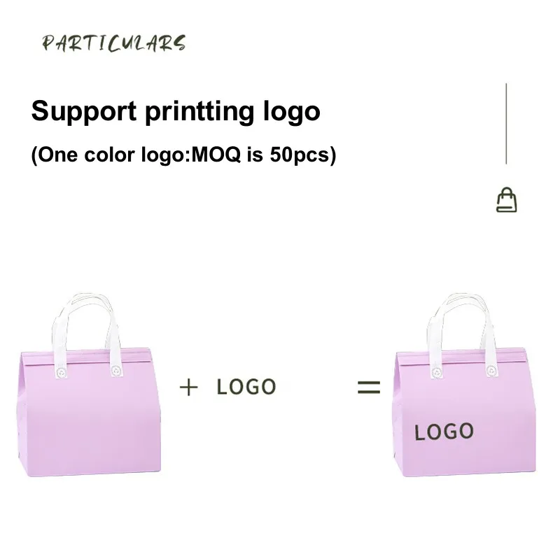 10pcs Non-Woven Insulated Tote Bags Reusable Fabric Pouches for Food, Cake, Drinks, Grocery Delivery, Hot and Cold Storage, Portable Lunch Carrier, Picnic, Baking, and Eco-Friendly Packaging 11